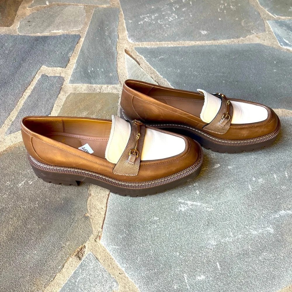 New🌟Sam Edelman -LAURS LUG SOLE LOAFER -Olive Taupe Modern Ivory Cedar